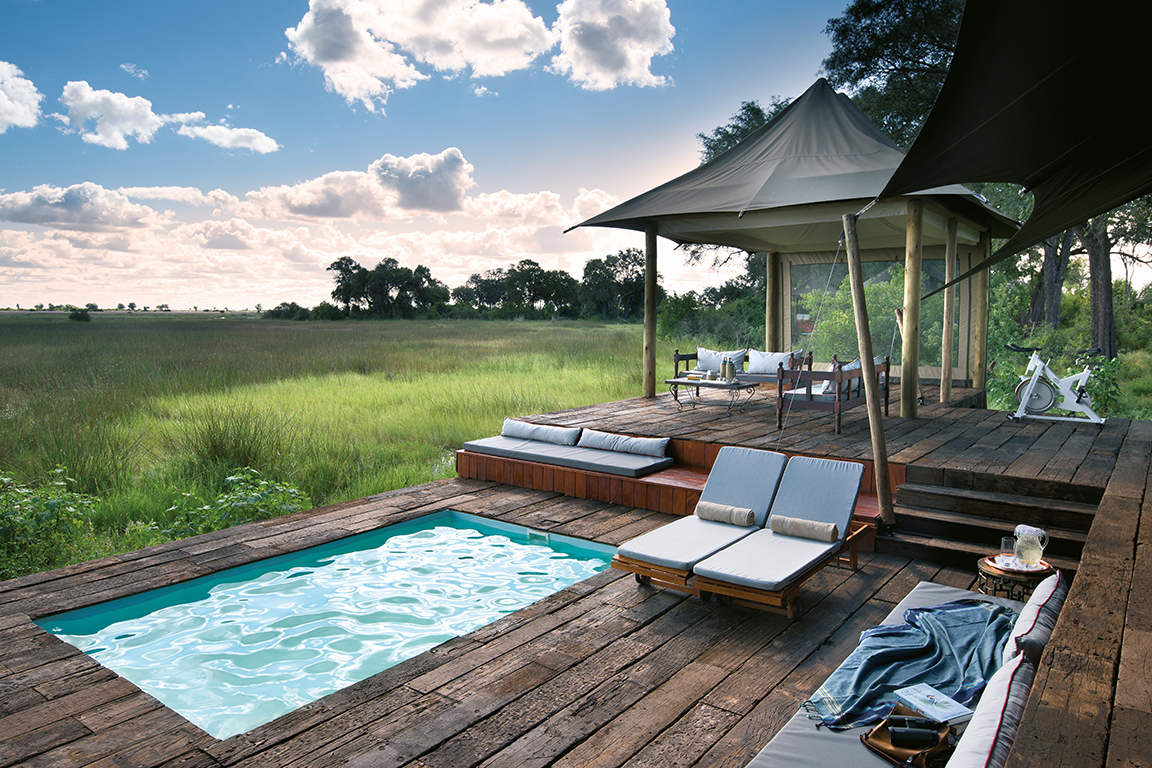 Duba Plains - Pool auf der Terrasse