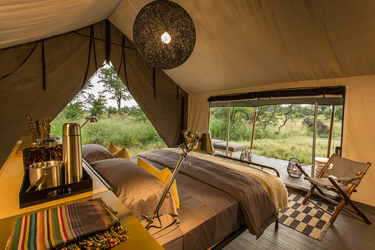 Gomoti Plains Camp, Zelt