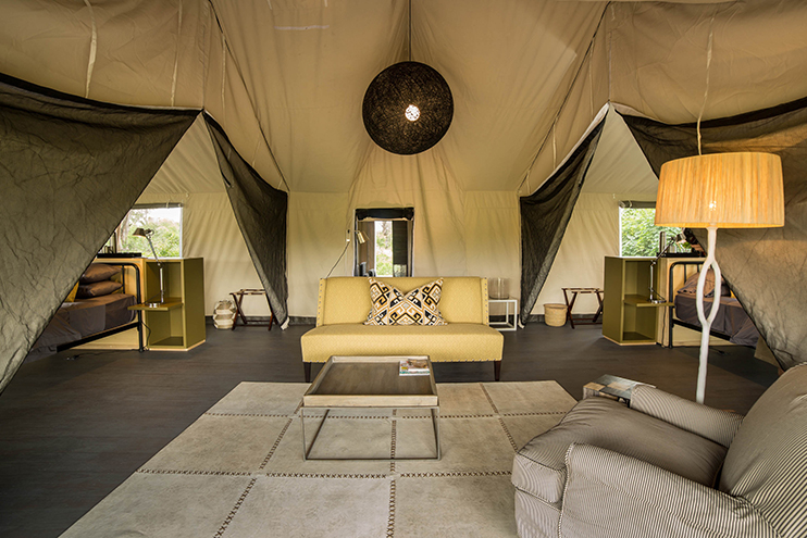 Gomoti Plains Camp, Familienzelt mit 2 Schlafräumen