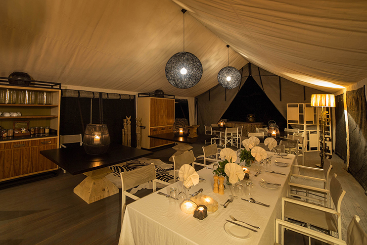 Gomoti Plains Camp, Abendessen