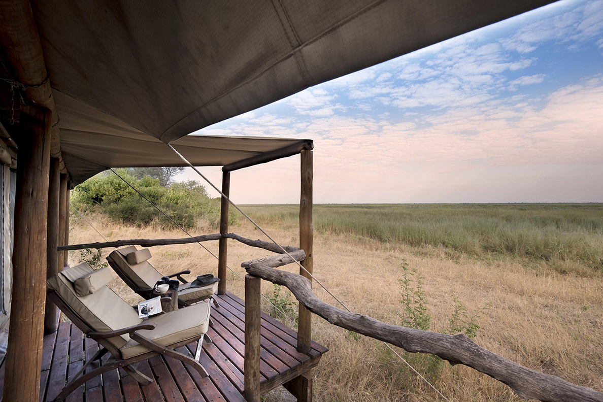 Linyanti Bush Camp - Aussicht vom Zelt Zimmer