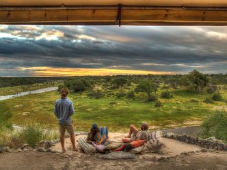 Meno a Kwena - Aussicht zum Makgadikgadi National Park Meno a Kwena - Aussicht zum Makgadikgadi National Park