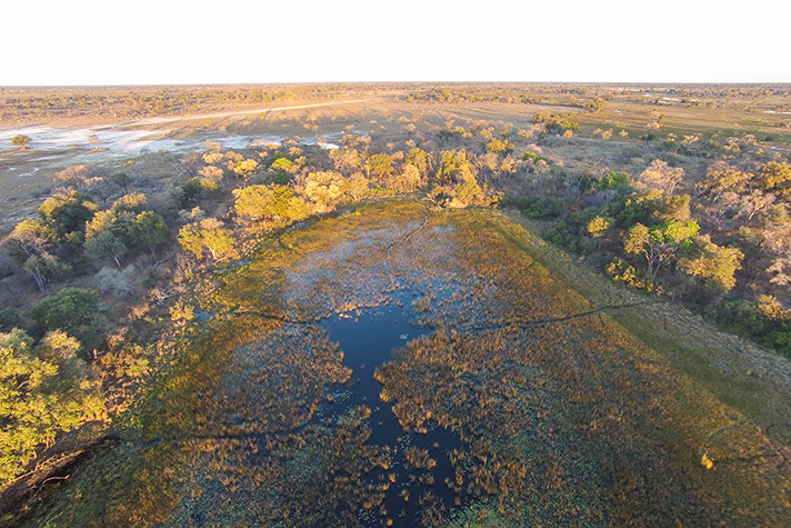 PomPom Camp, mitten im Okavango Delta