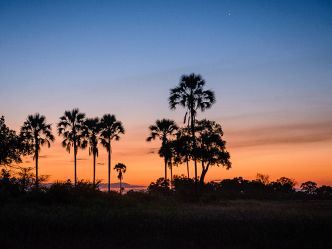 Stanley''s Camp - Sonnenuntergang im Okavango Delta Stanley''s Camp - Sonnenuntergang im Okavango Delta