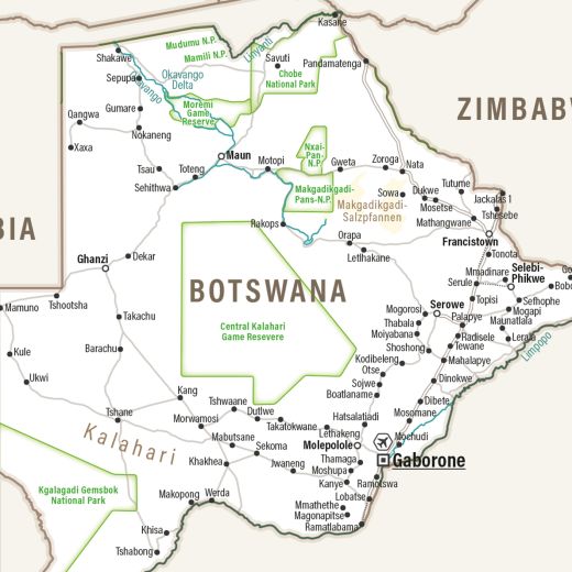 Botswana Karte