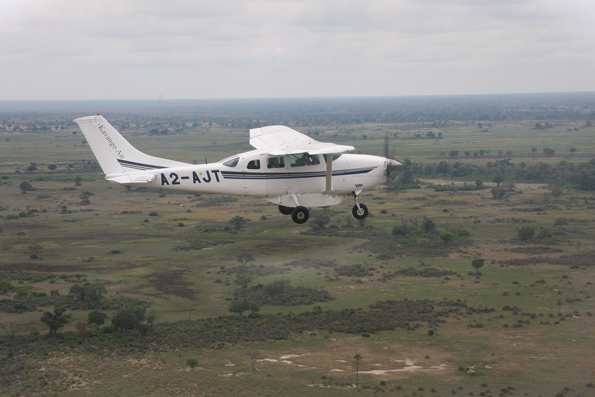 Kleinflugzeug in Botswana