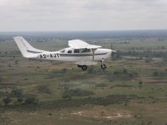 Kleinflugzeug in Botswana