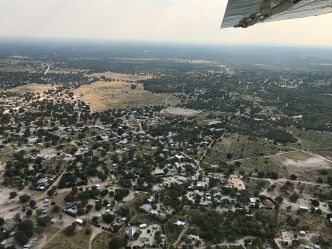 Maun beim Landeanflug Maun beim Landeanflug