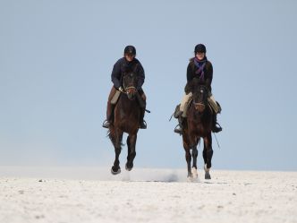 Makgadikgadi Pans National Park, Reiten in der Salzpfanne Makgadikgadi Pans National Park, Reiten in der Salzpfanne