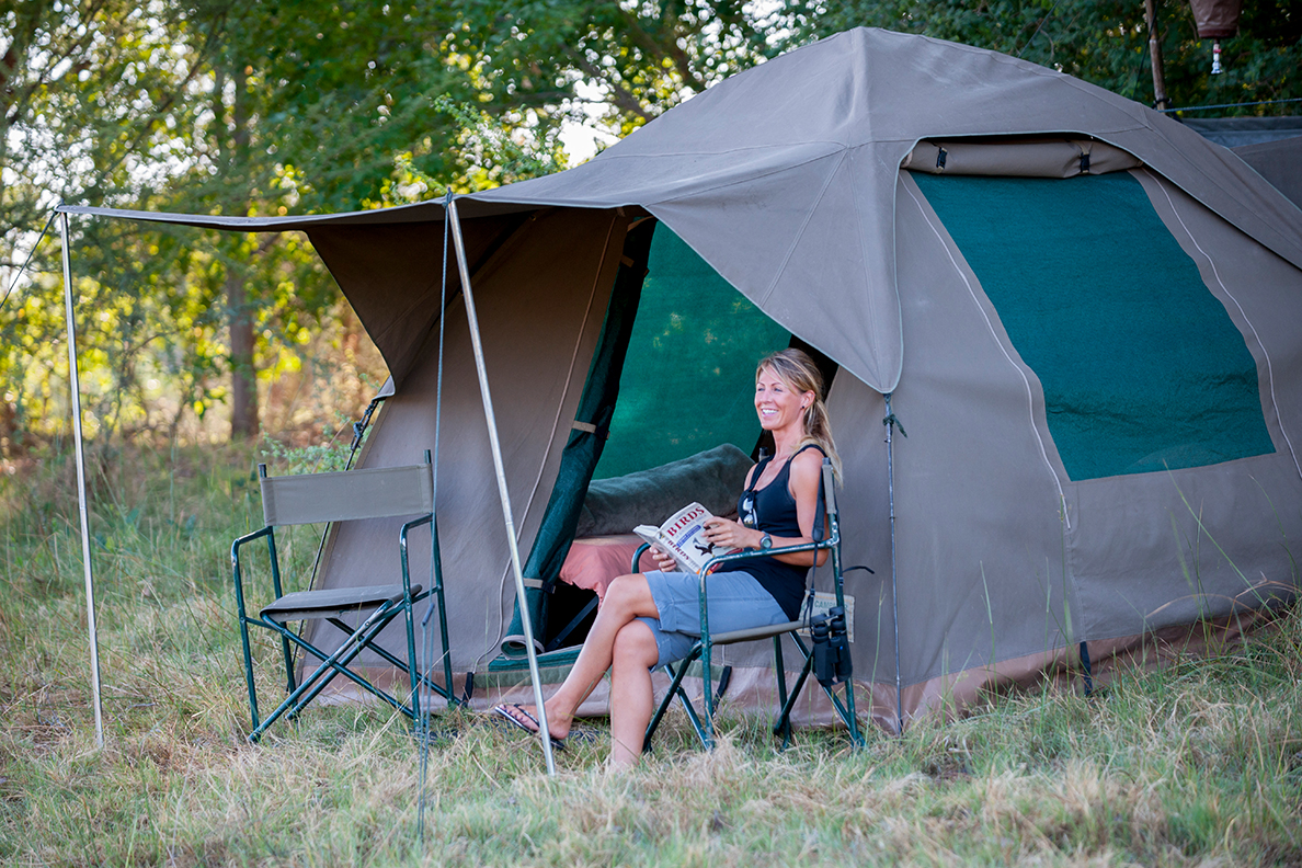 Botswana Express - Zelt mit en-suite Bucket-Shower und WC