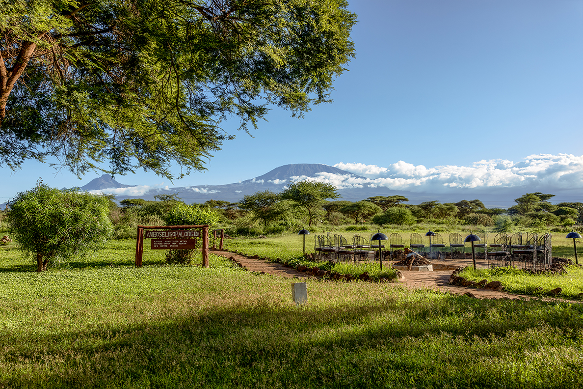 Amboseli Sopa Lodge - Aussciht auf den Kilimanjaro