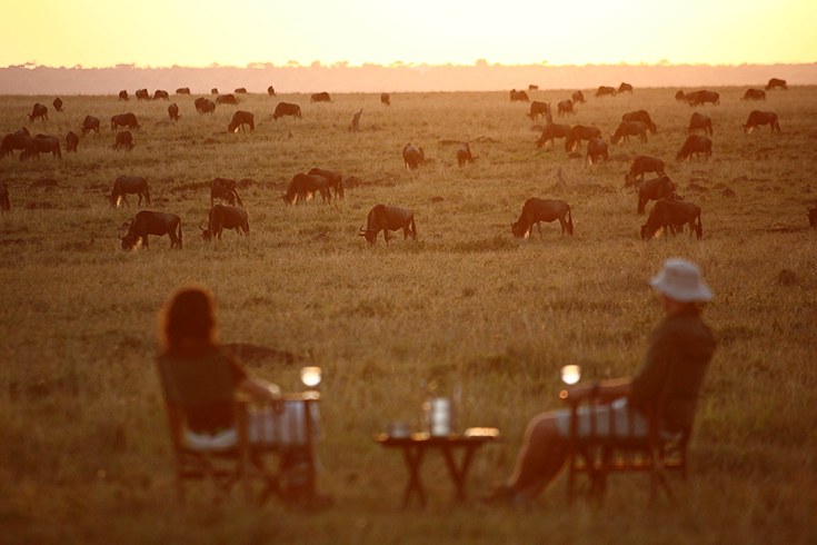 Elephant Pepper Camp - Sundowner in der Masai Mara