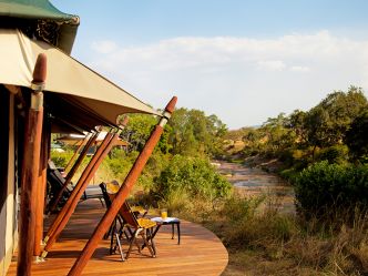 Sand River Masai Mara Camp - herrliche Lage am Sand River Sand River Masai Mara Camp - herrliche Lage am Sand River