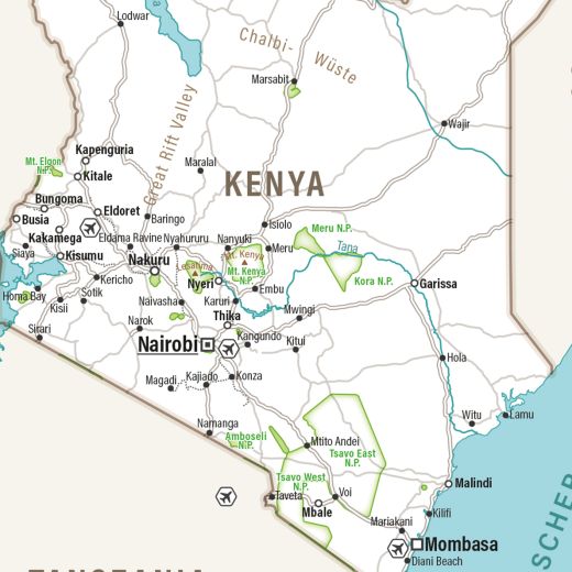 Kenya Karte
