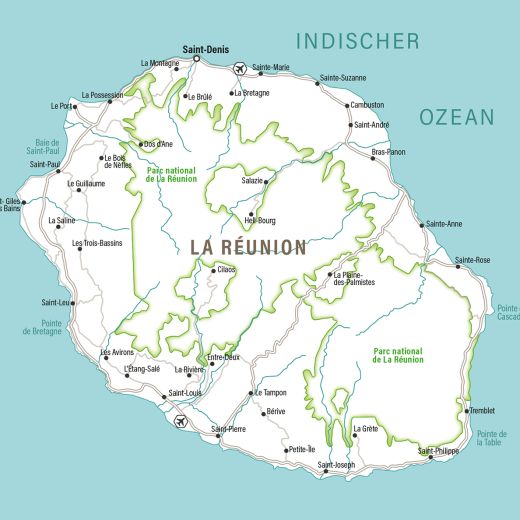 Karte La Réunion