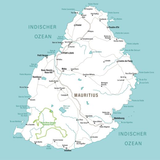 Mauritius Karte