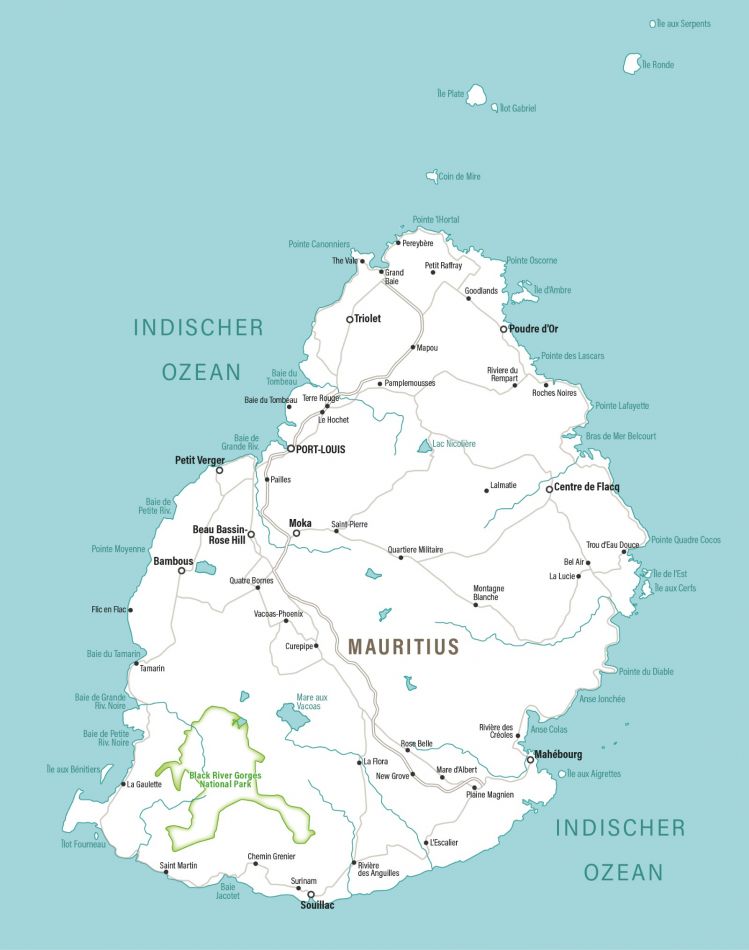 Mauritius Karte