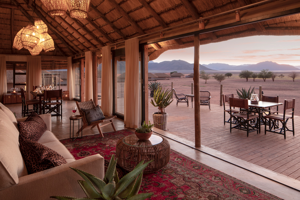 Kwessi Dunes - Lounge und Essbereich