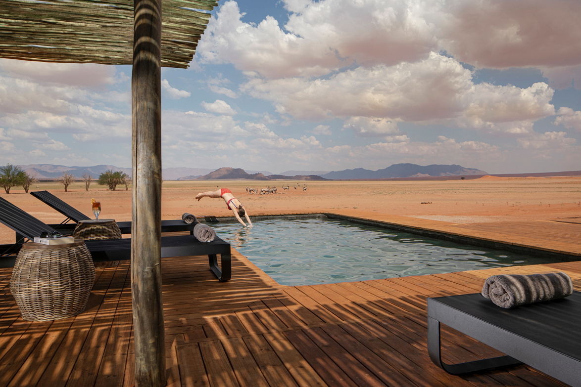 Kwessi Dunes - kühlender Pool mitten in der Wüste