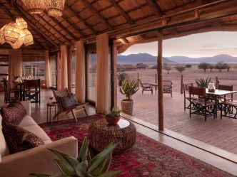 Kwessi Dunes - Lounge und Essbereich Kwessi Dunes - Lounge und Essbereich