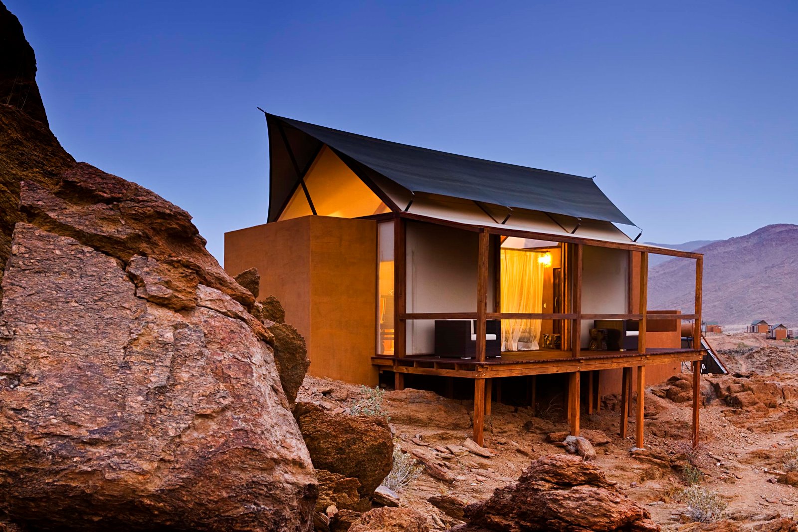 Okahirongo River Camp - Zimmer Aussenansicht