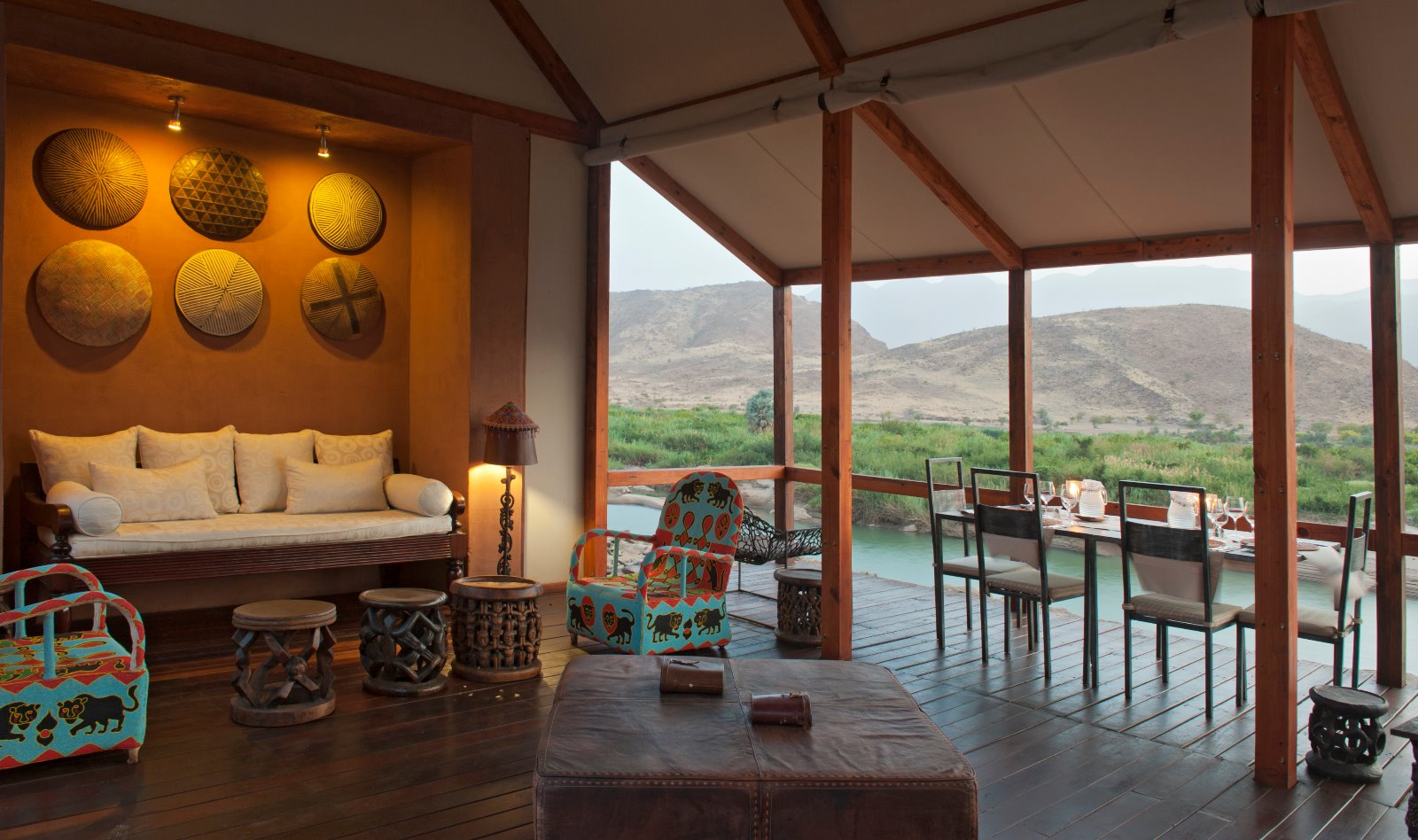 Okahirongo River Camp - Camp Lounge