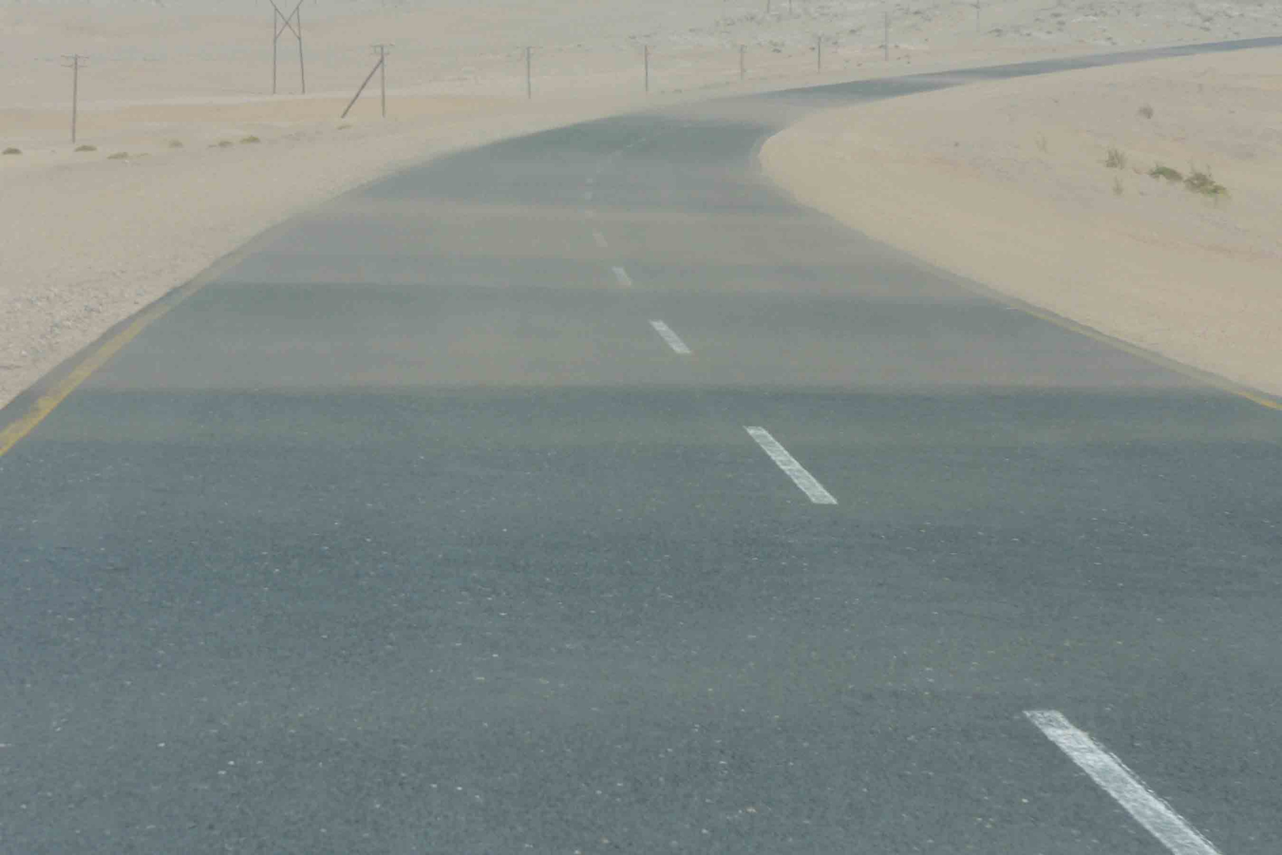 Sandsturm auf dem Weg nach Lüderitz