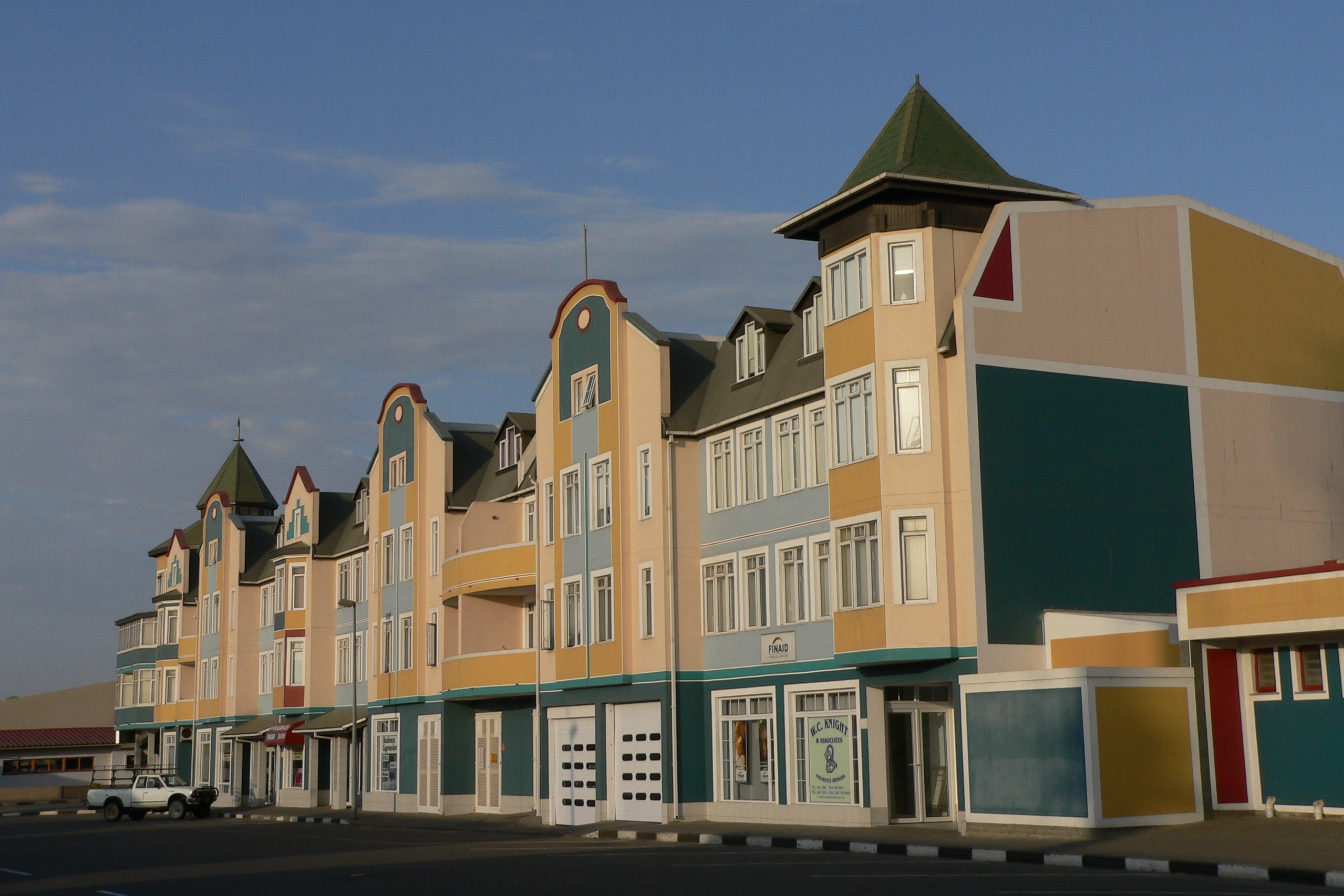 Historische Gebäude, Strassenzug in Swakopmund