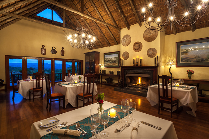 Kichaka Lodge, Speiseraum