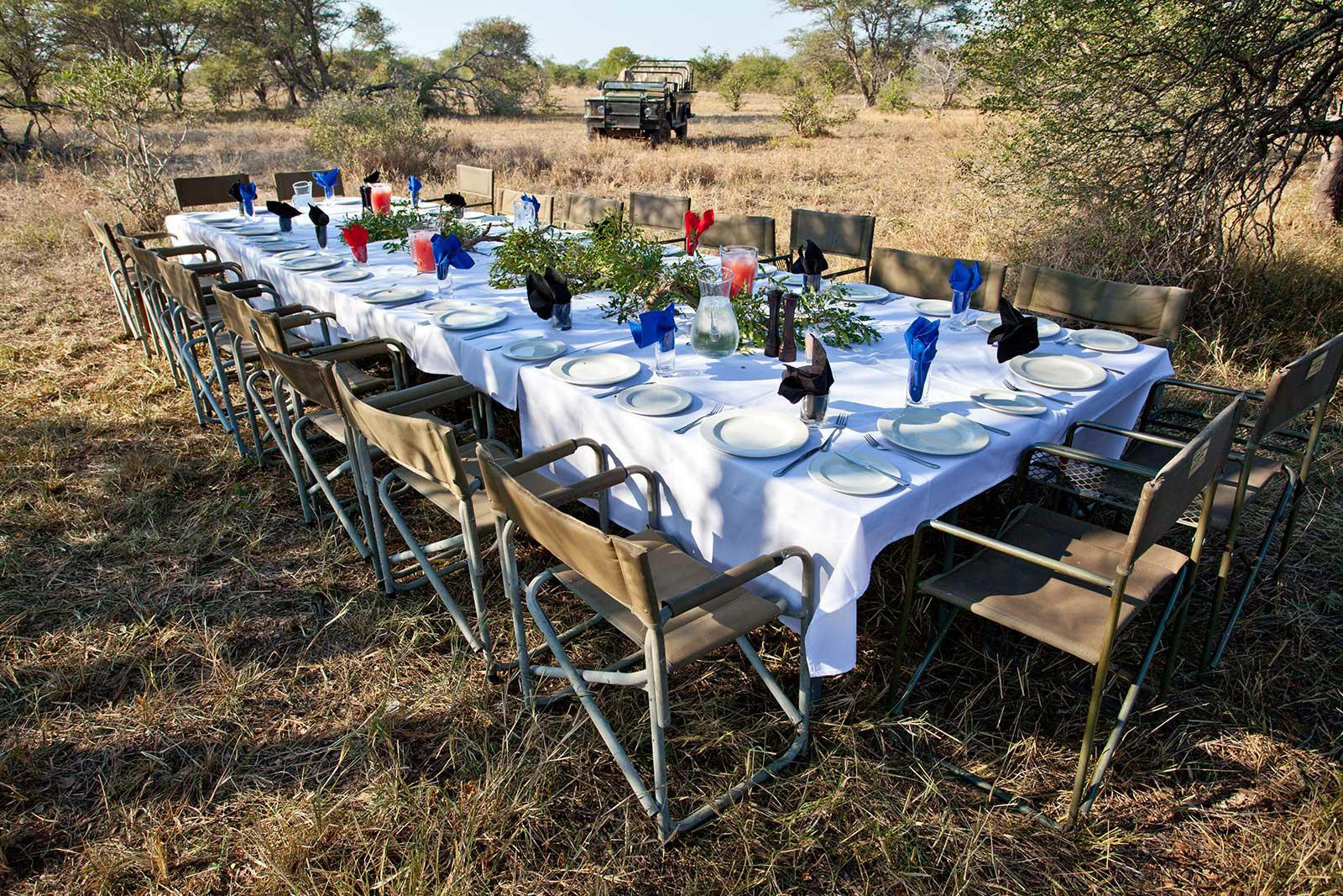 nThambo Tree Camp - Busch-Frühstück