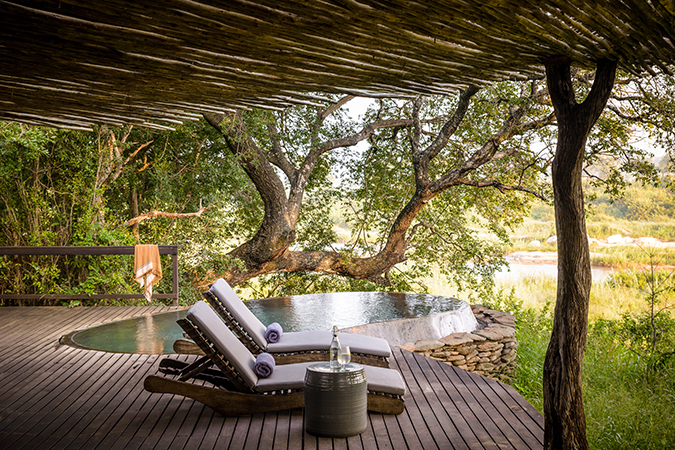 Singita Boulders - Private Terrasse mit Pool