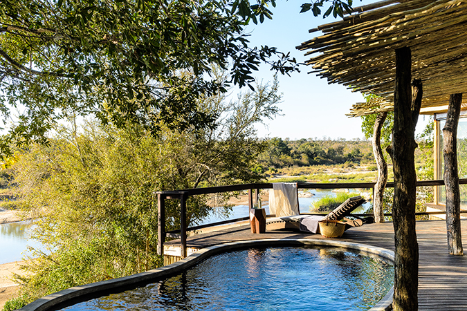 Singita Boulders - Private Terrasse mit Pool