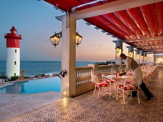 The Oyster Box Hotel - Pool Terrasse mit Meersicht The Oyster Box Hotel - Pool Terrasse mit Meersicht