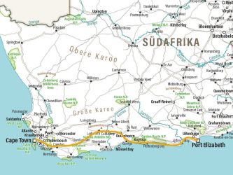 Karte Klein Karoo & Garden Route