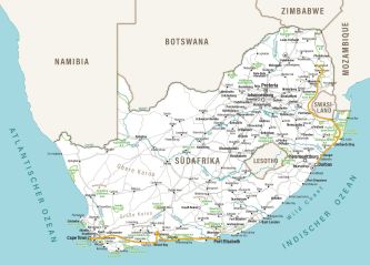 Karte South Africa Kaleidoscope