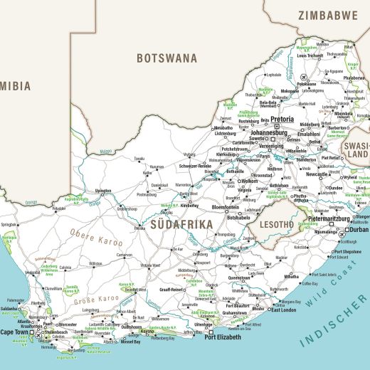 Karte Südafrika