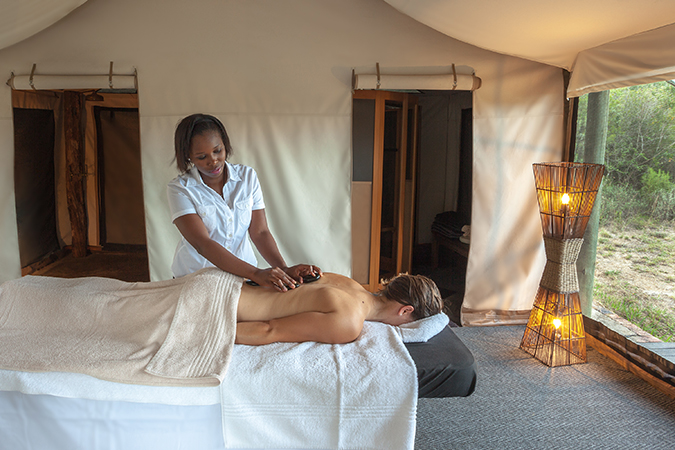 Kichaka Private Game Reserve, Erholung bei einer Massage