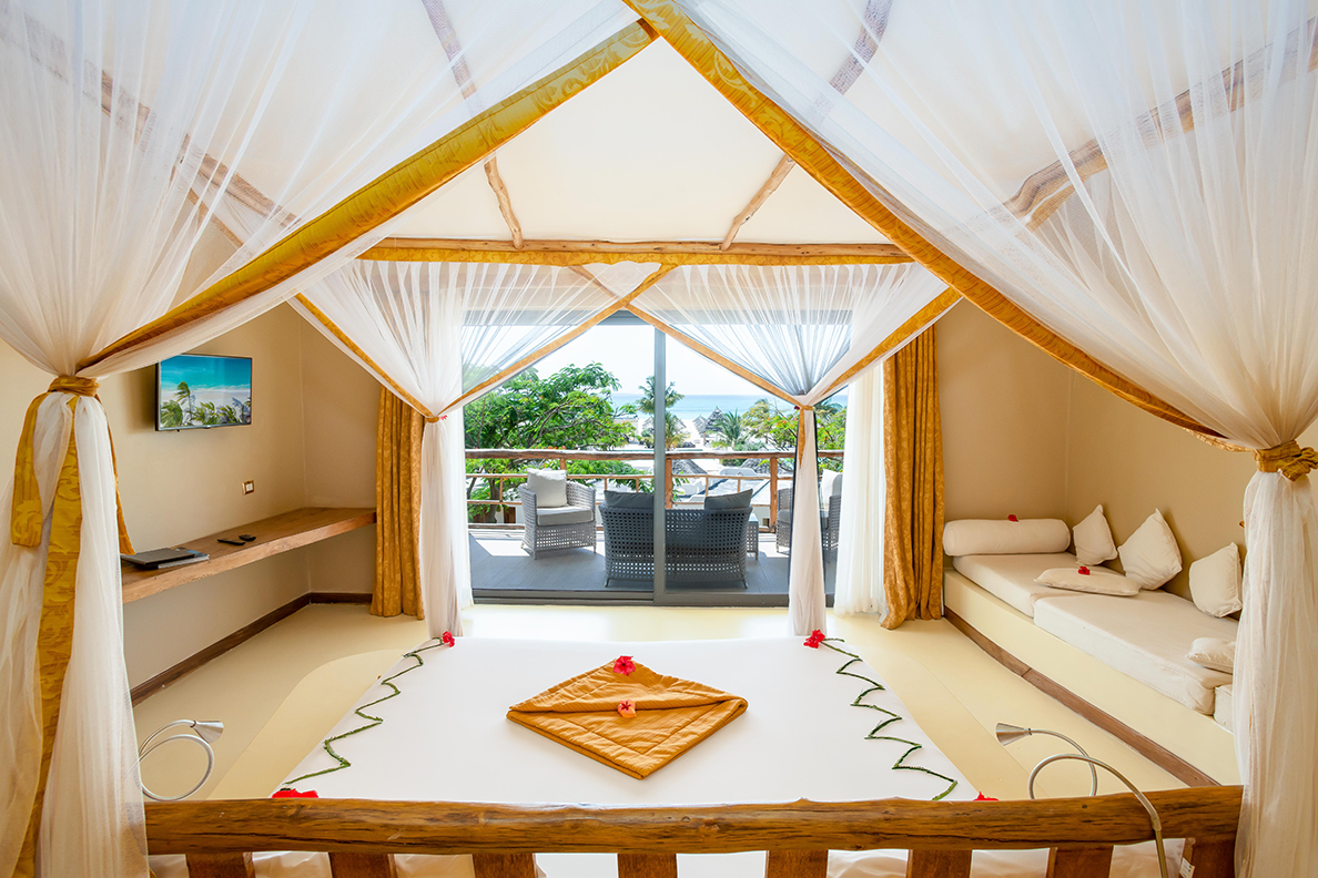 Gold Zanzibar Beach House &amp; Spa - Deluxe Ocean View Zimmer