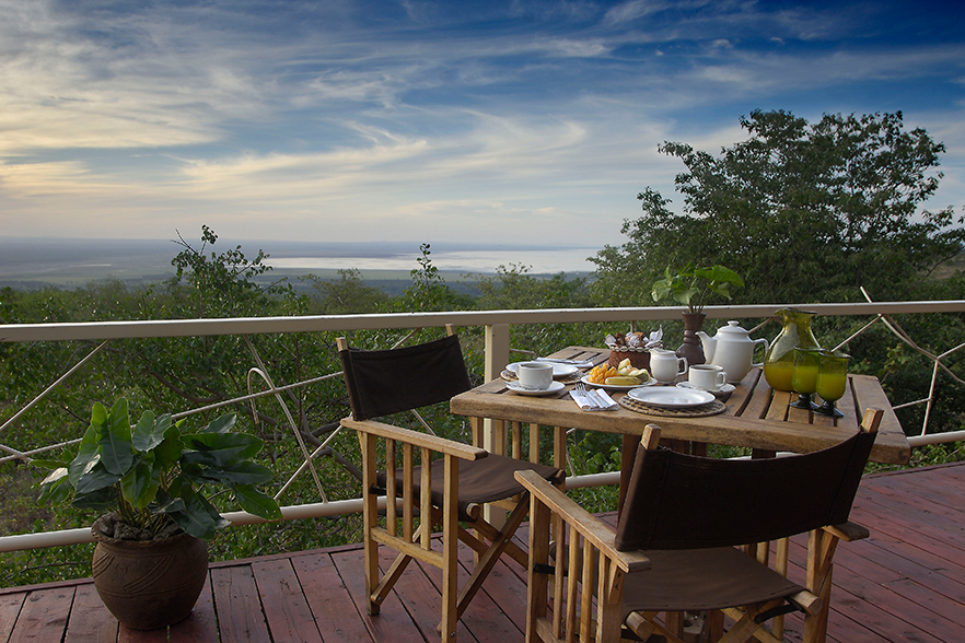 Kirurumu Manyara Lodge - Aussicht auf den Lake Manyara
