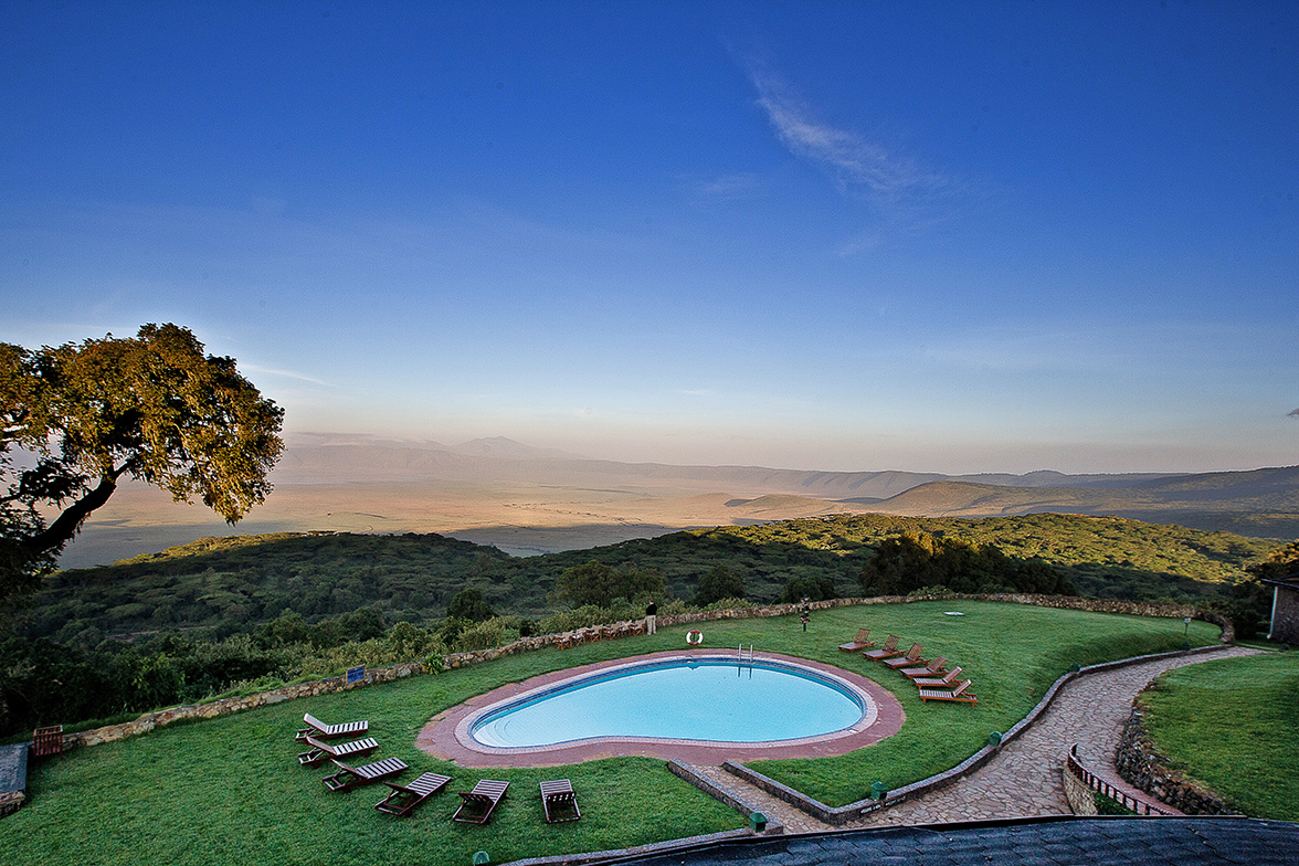 Ngorongoro Sopa Lodge - Aussicht über den Krater