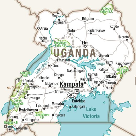 Uganda Karte