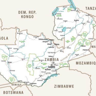 Zambia Karte