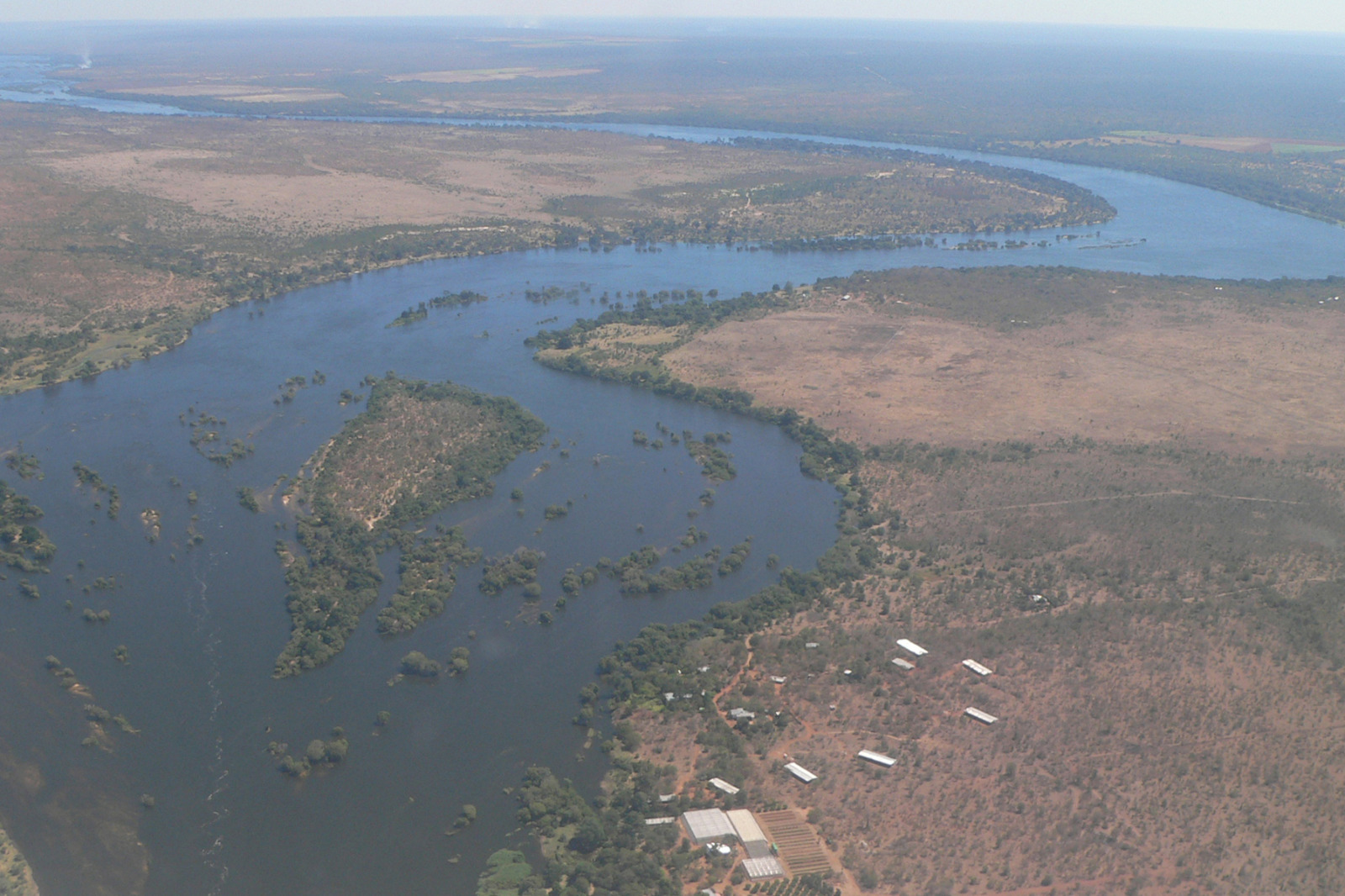 Livingstone - Flug über die Fälle und den Zambezi