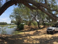 Zambezi Kanu Safari - Pirschfahrt im offenen Geländefahrzeug