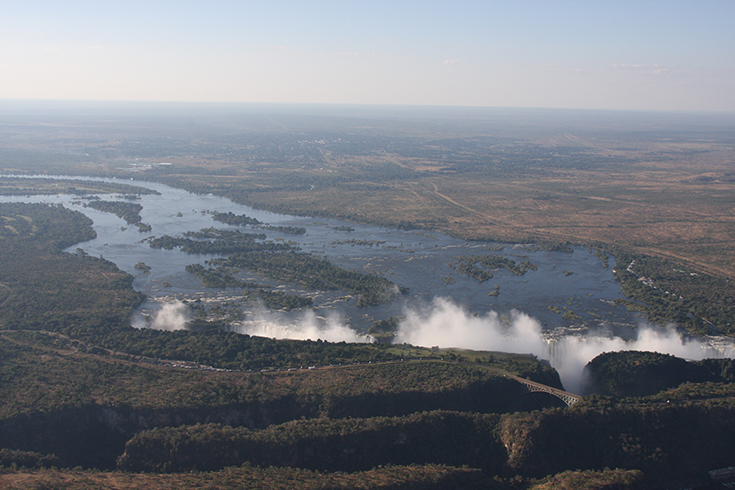 Victoria Falls - Flug über die Fälle