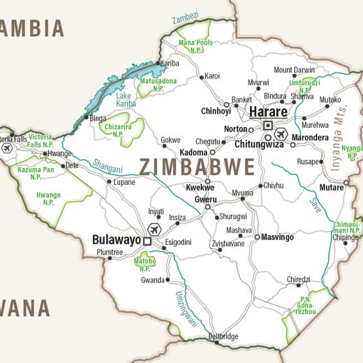 Zimbabwe Karte